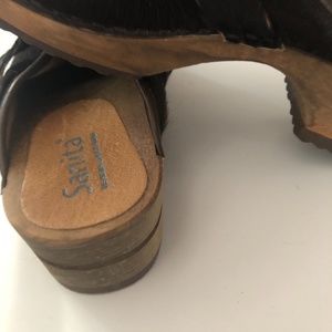 Swedish Clogs! Brown Calf Hair!